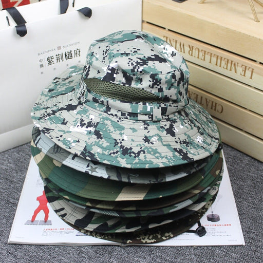 Wholesale Cotton Outdoor Camouflage Bucket Hat Hiking Hat JDC-FH-Hanc006 Fashionhat 涵承 Wholesale Jewelry JoyasDeChina Joyas De China
