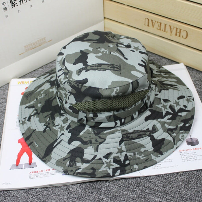 Wholesale Cotton Outdoor Camouflage Bucket Hat Hiking Hat JDC-FH-Hanc006 Fashionhat 涵承 feiji Wholesale Jewelry JoyasDeChina Joyas De China