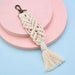 Wholesale Cotton Thread Tassel Pendant Knot Keychain JDC-KC-WS140 Keychains 围颂 white Wholesale Jewelry JoyasDeChina Joyas De China