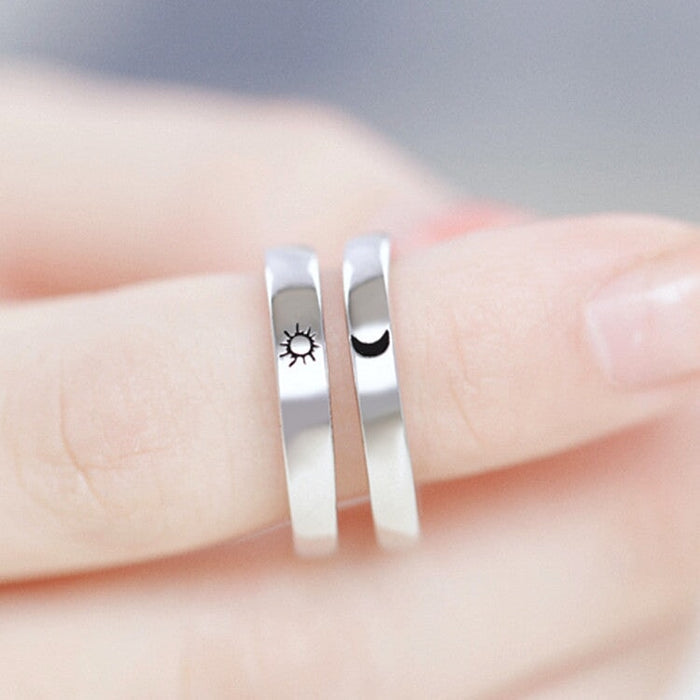 Wholesale couple opening adjustable plain silver ring JDC-RS-NS008 Rings 尼森 Wholesale Jewelry JoyasDeChina Joyas De China