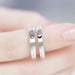 Wholesale couple opening adjustable plain silver ring JDC-RS-NS008 Rings 尼森 Wholesale Jewelry JoyasDeChina Joyas De China
