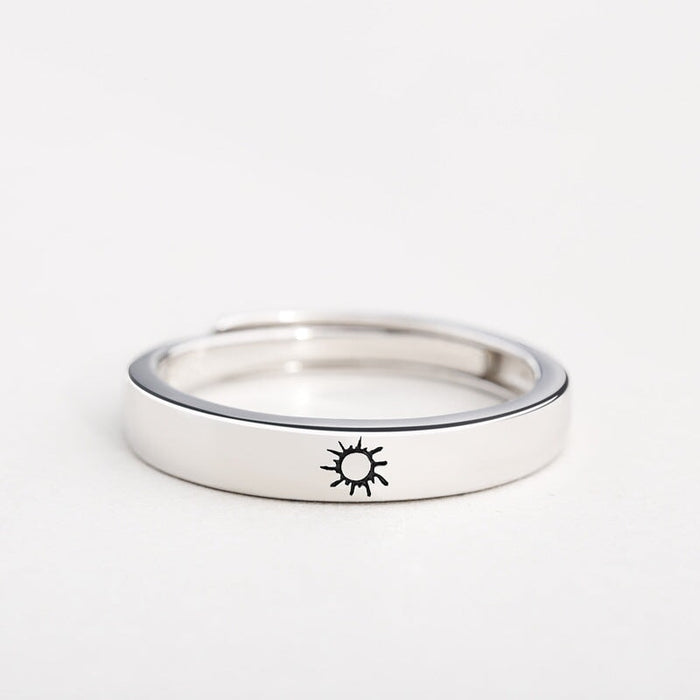 Wholesale couple opening adjustable plain silver ring JDC-RS-NS008 Rings 尼森 Wholesale Jewelry JoyasDeChina Joyas De China