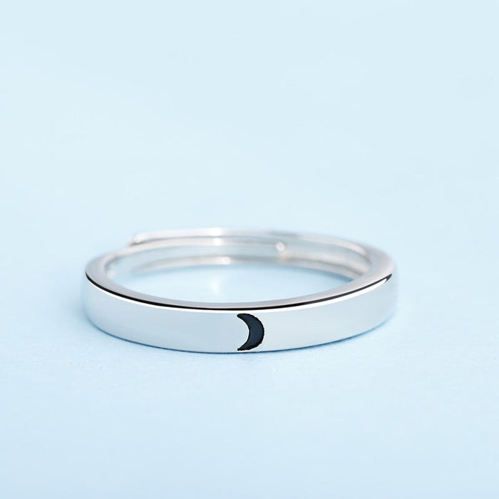 Wholesale couple opening adjustable plain silver ring JDC-RS-NS008 Rings 尼森 moon opening adjustable Wholesale Jewelry JoyasDeChina Joyas De China