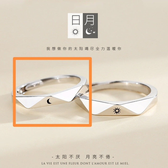 Wholesale couple opening adjustable plain silver ring JDC-RS-NS008 Rings 尼森 moon1 opening adjustable Wholesale Jewelry JoyasDeChina Joyas De China