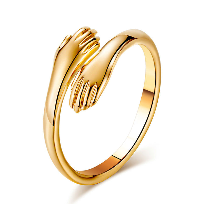 Wholesale couple rings JDC-RS-A407 Rings JoyasDeChina 01kc gold Adjustable opening Wholesale Jewelry JoyasDeChina Joyas De China
