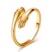 Wholesale couple rings JDC-RS-A407 Rings JoyasDeChina 01kc gold Adjustable opening Wholesale Jewelry JoyasDeChina Joyas De China