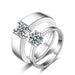 Wholesale couple silver plated Rhinestone ring JDC-RS-YZM008 Rings 伊之美 Wholesale Jewelry JoyasDeChina Joyas De China