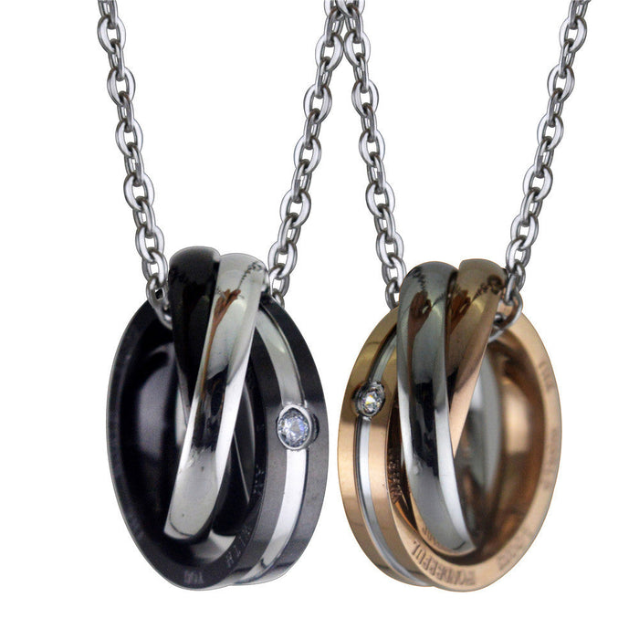 Wholesale Couple Titanium Steel Necklace JDC-NE-LinZ001 Necklaces 凌兆 Wholesale Jewelry JoyasDeChina Joyas De China