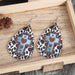 Wholesale cow pattern cross leather earrings JDC-ES-GSMQ004 Earrings 妙奇 Wholesale Jewelry JoyasDeChina Joyas De China