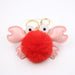 Wholesale crab alloy imitation hair hair ball pendant pom pom keychain JDC-KC-Zuge020 Keychains 祖格 Wholesale Jewelry JoyasDeChina Joyas De China