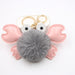 Wholesale crab alloy imitation hair hair ball pendant pom pom keychain JDC-KC-Zuge020 Keychains 祖格 Wholesale Jewelry JoyasDeChina Joyas De China