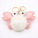 Wholesale crab alloy imitation hair hair ball pendant pom pom keychain JDC-KC-Zuge020 Keychains 祖格 Wholesale Jewelry JoyasDeChina Joyas De China