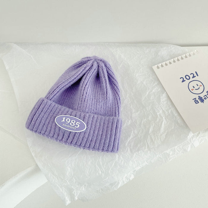 Wholesale cream solid color children's wool hat JDC-FH-LH073 FashionHat 旅禾 light purple Wholesale Jewelry JoyasDeChina Joyas De China