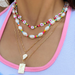 Wholesale creative beach vacation woven Daisy imitation pearl necklace JDC-NE-KJ084 NECKLACE JoyasDeChina Wholesale Jewelry JoyasDeChina Joyas De China