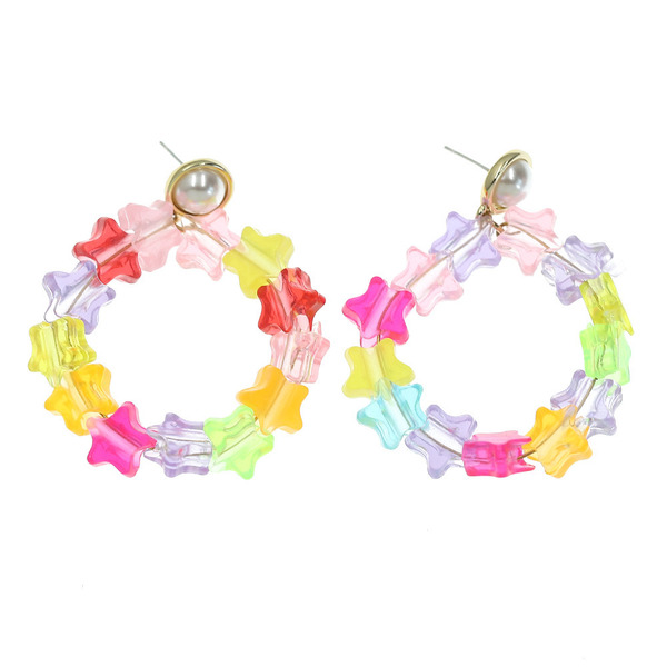 Wholesale creative color acrylic resin Earrings JDC-ES-JQ085 Earrings JoyasDeChina Wholesale Jewelry JoyasDeChina Joyas De China