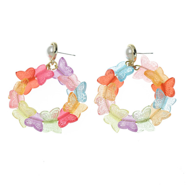 Wholesale creative color acrylic resin Earrings JDC-ES-JQ085 Earrings JoyasDeChina Wholesale Jewelry JoyasDeChina Joyas De China