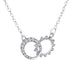 Wholesale creative design double ring necklace JDC-NE-A425 NECKLACE JoyasDeChina 02 white K 0852 Wholesale Jewelry JoyasDeChina Joyas De China