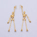 Wholesale creative exaggerated skull alloy earrings JDC-ES-E243 Earrings JoyasDeChina golden Wholesale Jewelry JoyasDeChina Joyas De China
