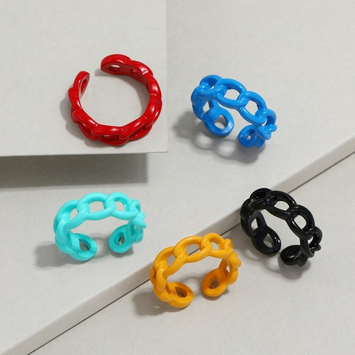 Wholesale creative oil dripping hollow out twist 5-piece ring set JDC-RS-KQ039 Rings JoyasDeChina Wholesale Jewelry JoyasDeChina Joyas De China