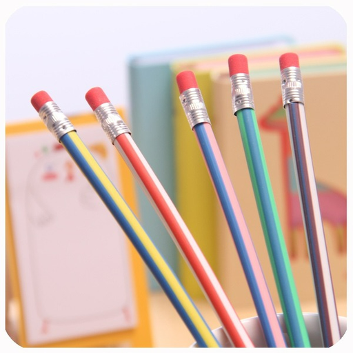 Wholesale creative stationery color stripe soft pencil JDC-PE-GSYX004 Pencil JoyasDeChina Wholesale Jewelry JoyasDeChina Joyas De China