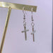 Wholesale Cross Alloy Earrings JDC-ES-XC323 Earrings 夏晨 Silver (ear hook) Wholesale Jewelry JoyasDeChina Joyas De China