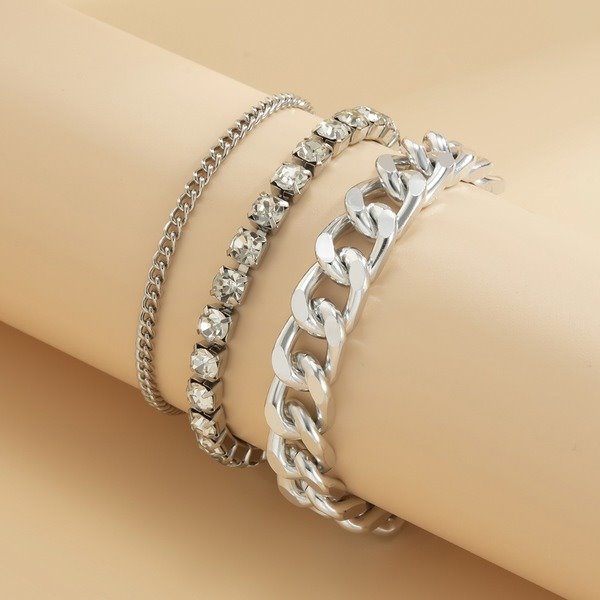 Wholesale Cross chain bracelet set women JDC-BT-KJ035 Bracelet JoyasDeChina White K suit 2683 Wholesale Jewelry JoyasDeChina Joyas De China