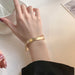 Wholesale cross dummy gold open alloy bracelet JDC-BT-BaoY014 Bracelet 宝钰 Wholesale Jewelry JoyasDeChina Joyas De China