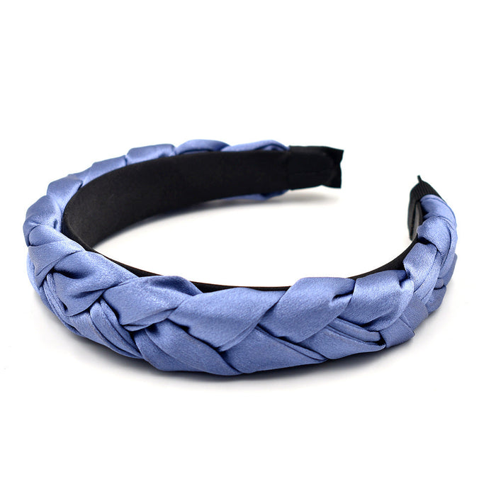 Wholesale cross fabric braided headband JDC-HD-GSN040 Headband JoyasDeChina blue Wholesale Jewelry JoyasDeChina Joyas De China