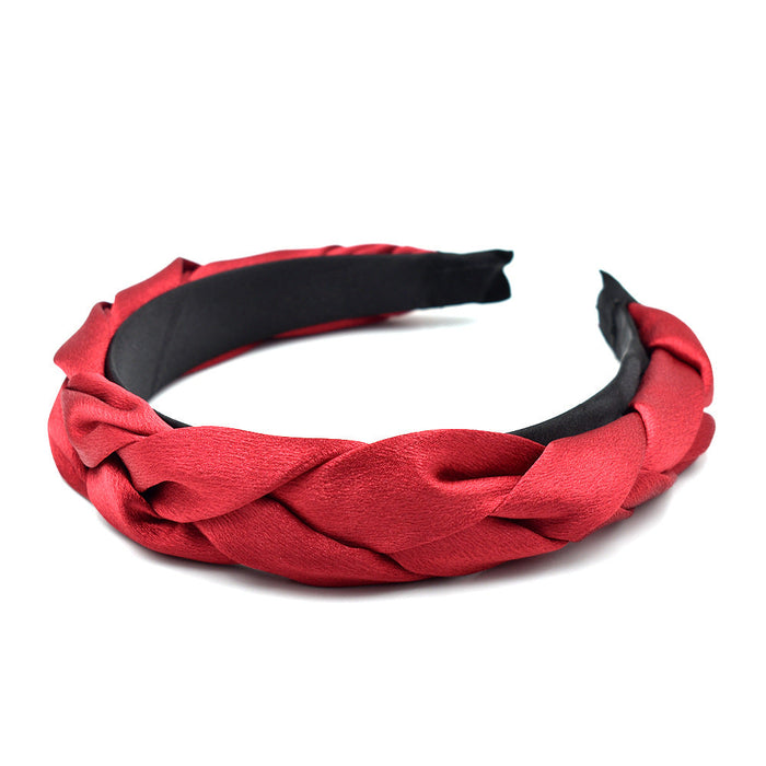 Wholesale cross fabric braided headband JDC-HD-GSN040 Headband JoyasDeChina red Wholesale Jewelry JoyasDeChina Joyas De China