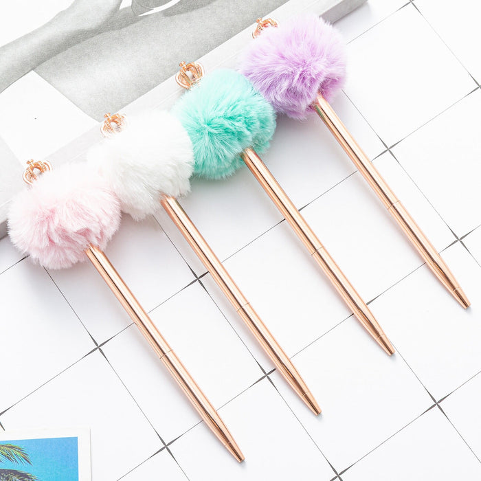 Wholesale crown metal ball hair ball pen JDC-BP-Huah001 Ballpoint Pen 华豪 Wholesale Jewelry JoyasDeChina Joyas De China