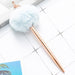 Wholesale crown metal ball hair ball pen JDC-BP-Huah001 Ballpoint Pen 华豪 Flamingo light blue ball 1 Wholesale Jewelry JoyasDeChina Joyas De China