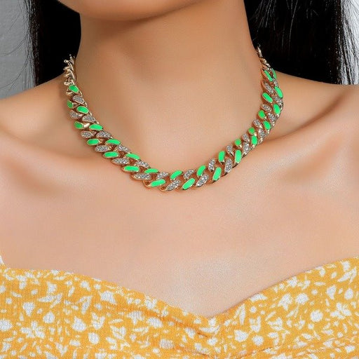 Wholesale crude Cuban alloy necklaces JDC-NE-A055 Necklaces 鏝捇 Wholesale Jewelry JoyasDeChina Joyas De China