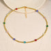 Wholesale Crystal Beaded Alloy Necklace JDC-NE-YF207 Necklaces 友菲 yellow Wholesale Jewelry JoyasDeChina Joyas De China