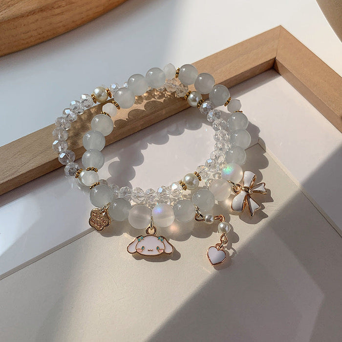 Wholesale crystal beaded pearl bracelet JDC-BT-W209 Bracelet JoyasDeChina A Gray crystal Wholesale Jewelry JoyasDeChina Joyas De China