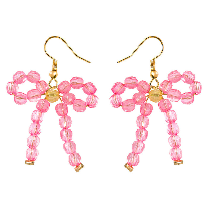 Wholesale Crystal Beads Acrylic Earrings JDC-ES-JQ166 Earrings JoyasDeChina pink Wholesale Jewelry JoyasDeChina Joyas De China