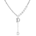 Wholesale crystal butterfly zircon double letter D Necklace JDC-NE-D017 necklaces 晴雯 Wholesale Jewelry JoyasDeChina Joyas De China