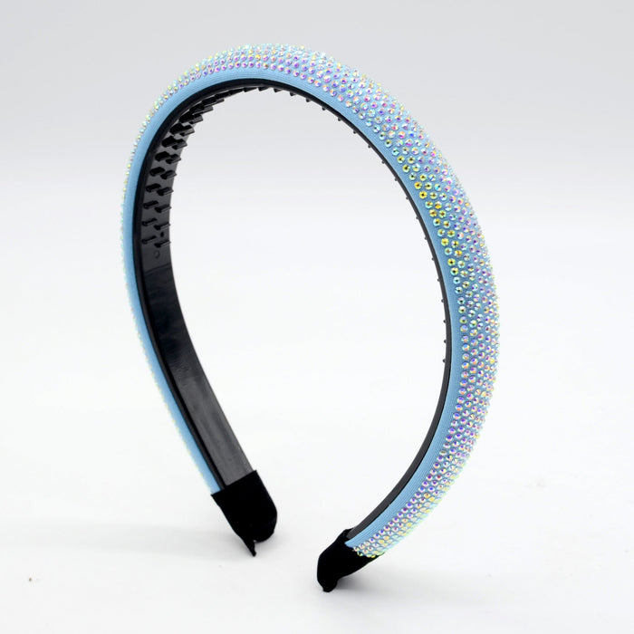 Wholesale crystal fabric headband JDC-HD-Yul036 Headband 雨灵 blue Wholesale Jewelry JoyasDeChina Joyas De China
