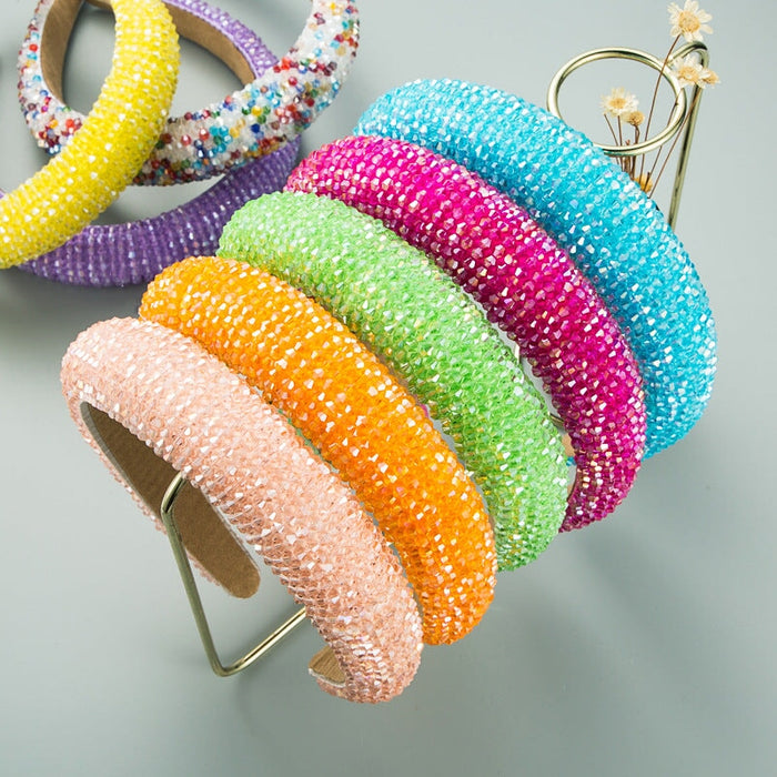 Wholesale crystal fabric sponge headband JDC-HD-YiS004 Headband 镱森 Wholesale Jewelry JoyasDeChina Joyas De China