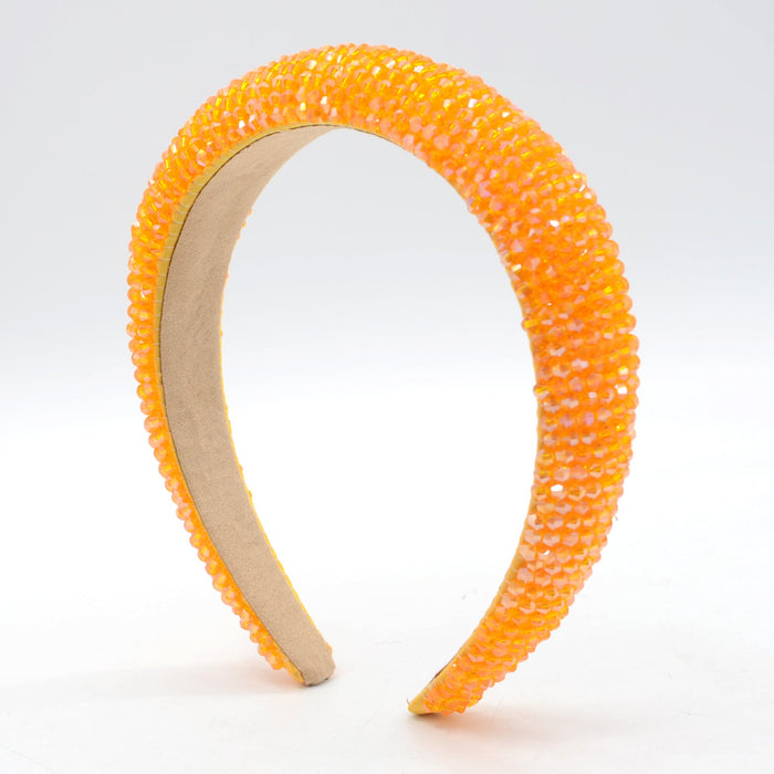 Wholesale crystal fabric sponge headband JDC-HD-Yul062 Headband 雨灵 orange A Wholesale Jewelry JoyasDeChina Joyas De China