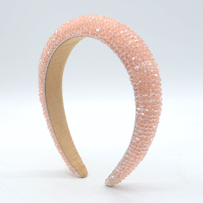 Wholesale crystal fabric sponge headband JDC-HD-Yul062 Headband 雨灵 pink A Wholesale Jewelry JoyasDeChina Joyas De China