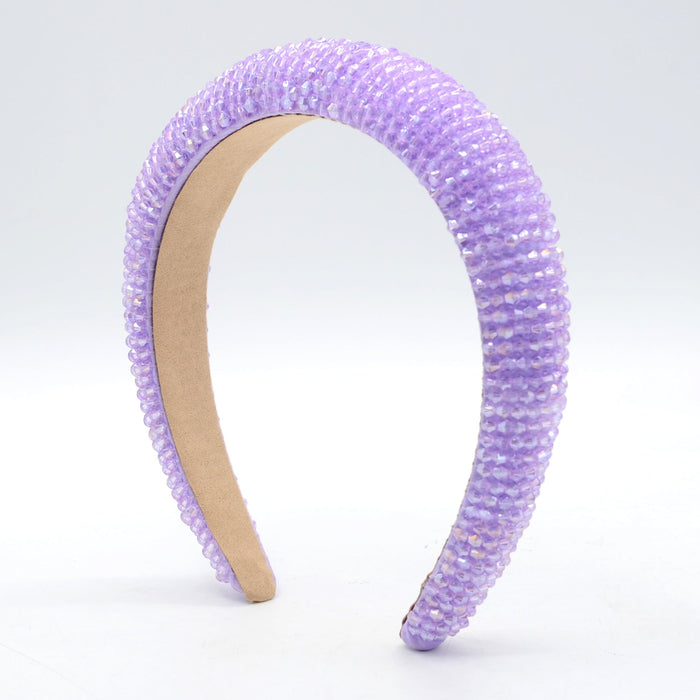 Wholesale crystal fabric sponge headband JDC-HD-Yul062 Headband 雨灵 purple A Wholesale Jewelry JoyasDeChina Joyas De China