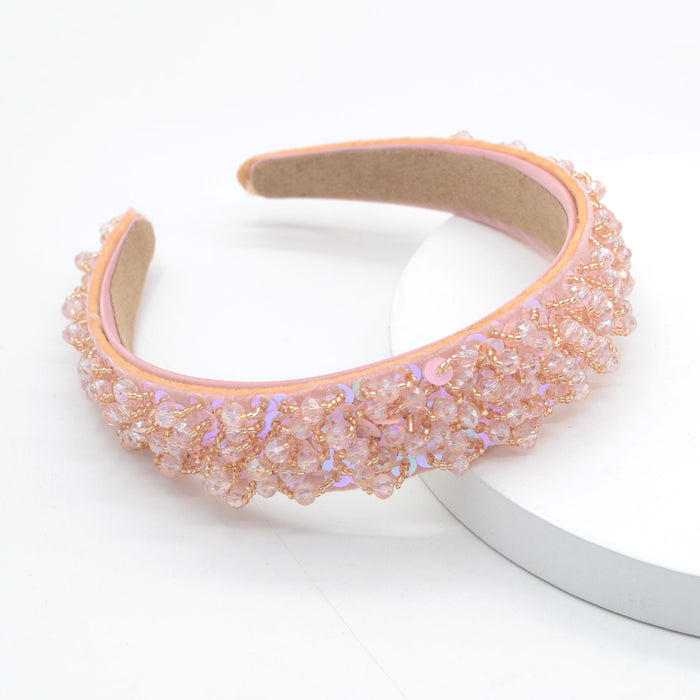 Wholesale crystal flannel headband JDC-HD-Yul082 Headband 雨灵 Wholesale Jewelry JoyasDeChina Joyas De China