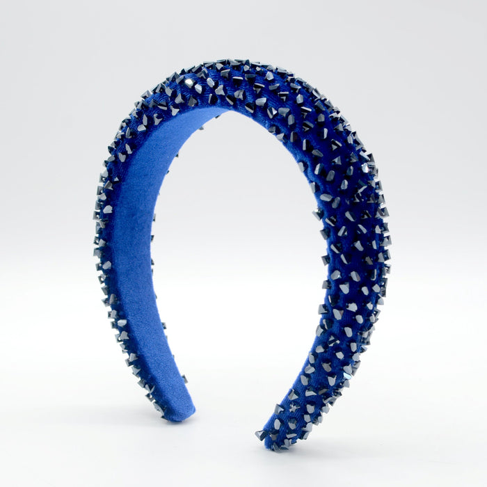 Wholesale crystal flannel sponge headband JDC-HD-Yul088 Headband 雨灵 blue Wholesale Jewelry JoyasDeChina Joyas De China