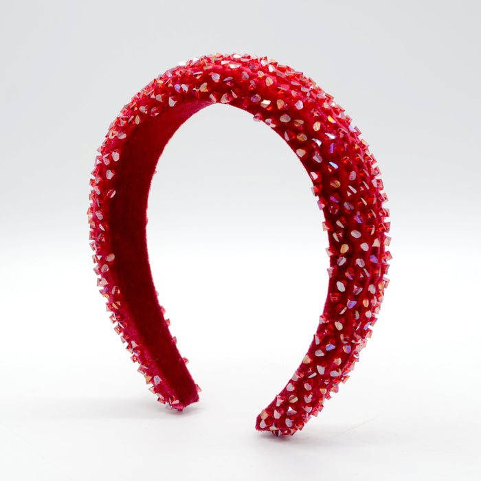 Wholesale crystal flannel sponge headband JDC-HD-Yul088 Headband 雨灵 red Wholesale Jewelry JoyasDeChina Joyas De China