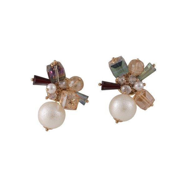 Wholesale crystal flower pearl earrings JDC-ES-W349 Earrings JoyasDeChina Wholesale Jewelry JoyasDeChina Joyas De China