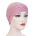 Wholesale crystal linen turban hat JDC-FH-QD012 Fashionhat 群德 pink Wholesale Jewelry JoyasDeChina Joyas De China