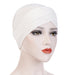 Wholesale crystal linen turban hat JDC-FH-QD012 Fashionhat 群德 white Wholesale Jewelry JoyasDeChina Joyas De China