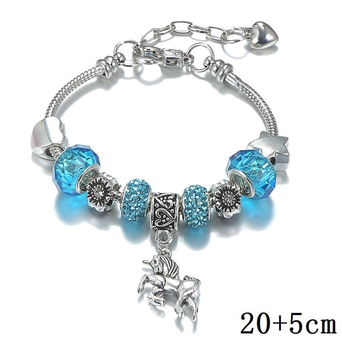 Wholesale crystal metal soft pottery diy beaded children's bracelet JDC-BT-WeiY001 Bracelet 唯雅 blue 20+5cm Wholesale Jewelry JoyasDeChina Joyas De China