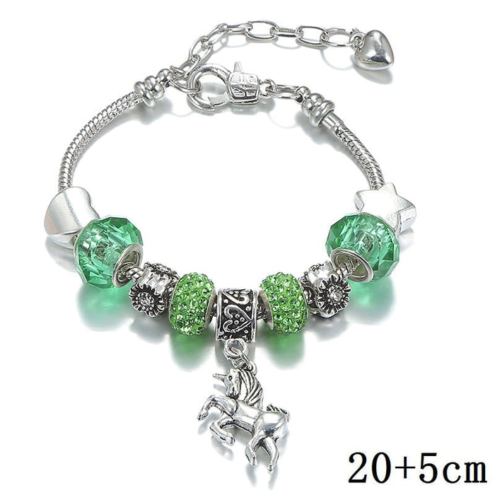 Wholesale crystal metal soft pottery diy beaded children's bracelet JDC-BT-WeiY001 Bracelet 唯雅 green 20+5cm Wholesale Jewelry JoyasDeChina Joyas De China