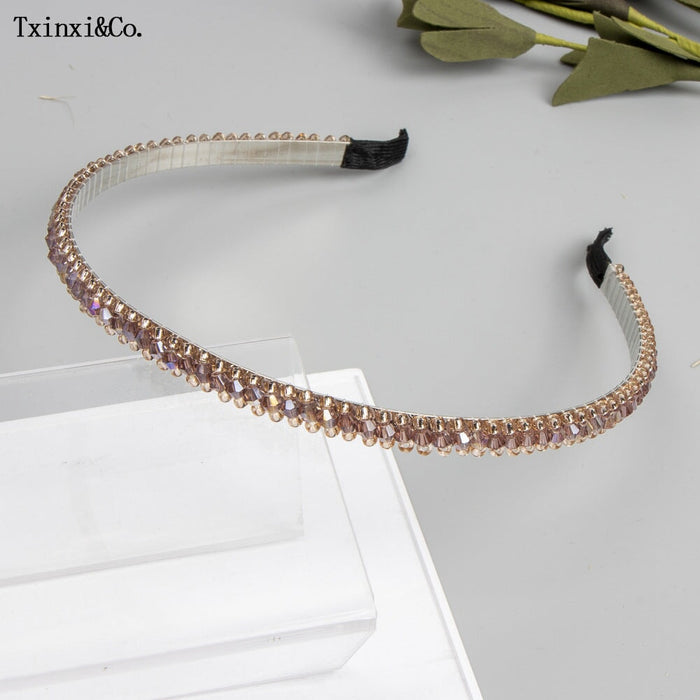 Wholesale Crystal Rhinestone Bridal Hair Band JDC-HD-XinX001 Headband 心喜 2#1 Wholesale Jewelry JoyasDeChina Joyas De China